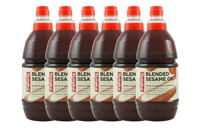 Yutaka Blended Sesame Oil 1.8L (Pack of 6) | Premium Japanese Sesame Oil Blend | Mild Nutty & Aromatic Oil for Stir-Fries, Dressings, Marinades & Finishing | Vegan & Gluten-Free