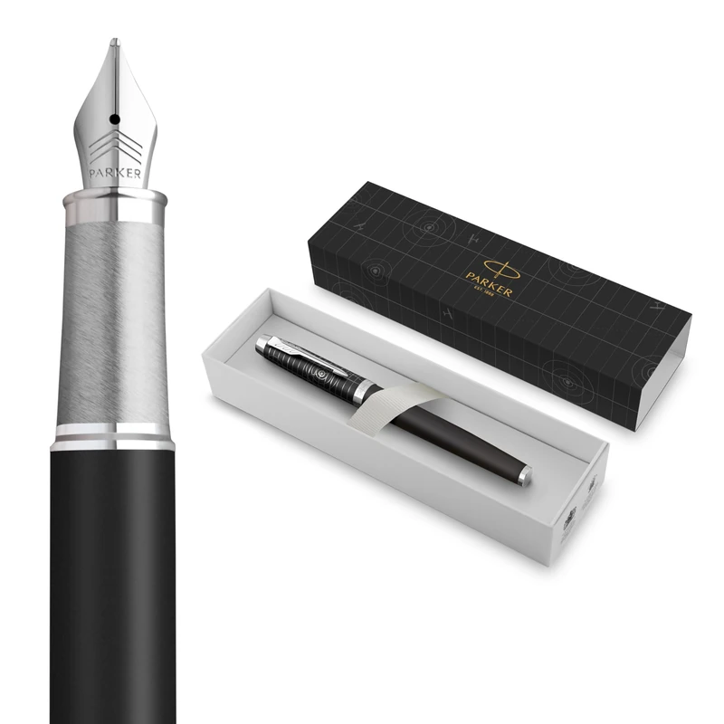 Parker IM Premium Fountain Pen | Legacy of Flight | Chrome Trim |Medium Nib | Gift Box