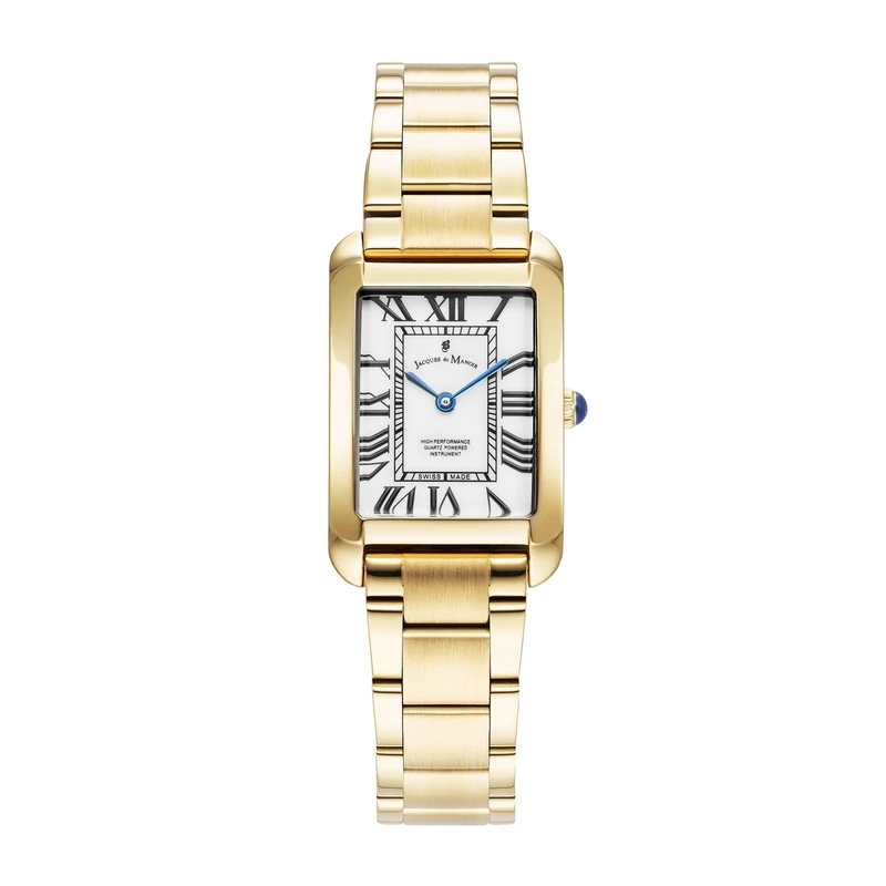 Jacques du Manoir Emily III Watch Quartz Movement Case Width: 35 mm Stainless Steel 3 ATM, Gold, 35 - Image 1