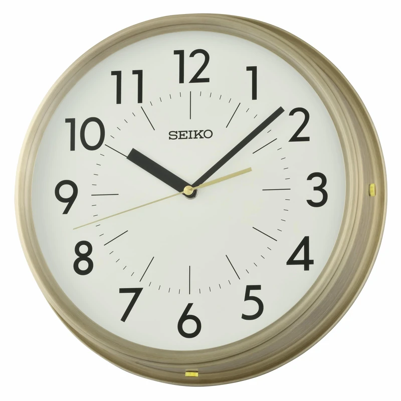 Seiko Clock Wall Clock Soft Gold Aluminium