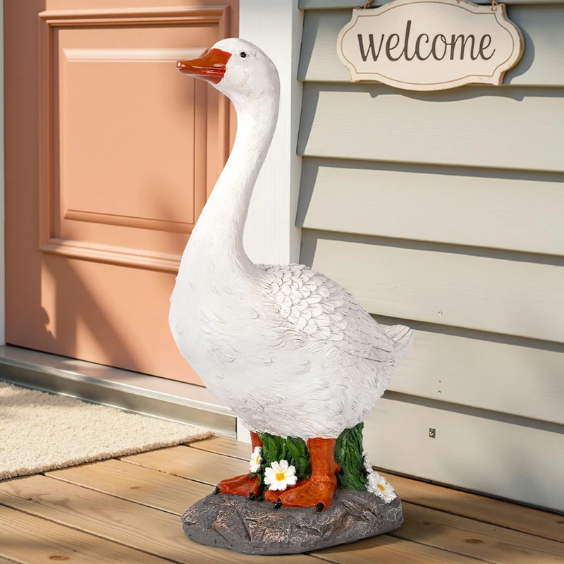 GIGALUMI Outdoor Goose Statues for Garden Yard and Patio