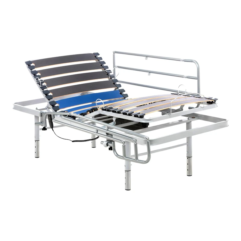 Geriafy – Electric Adjustable Bed Frame with Height-Adjustable Legs & Folding Bed Rails | 3ft Single | Quiet Motor | Reclining Bed Base with Wired Remote