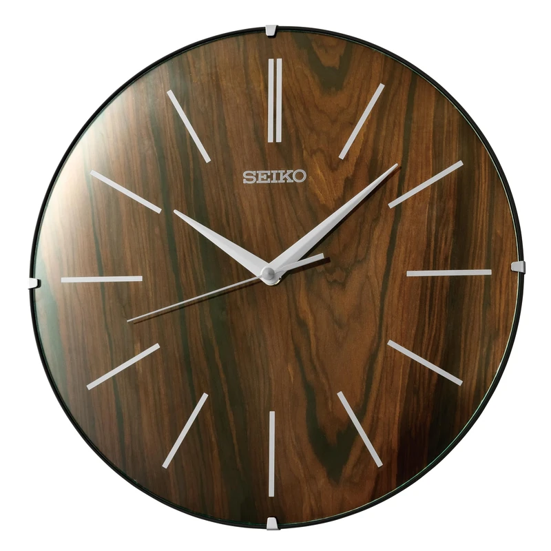 Seiko Clock Wall Clock Dark Brown Wood