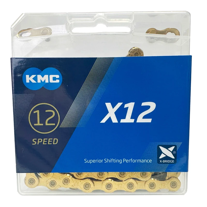 KMC X12 12-Speed Chain, 126 Link, Ti-Ni Gold