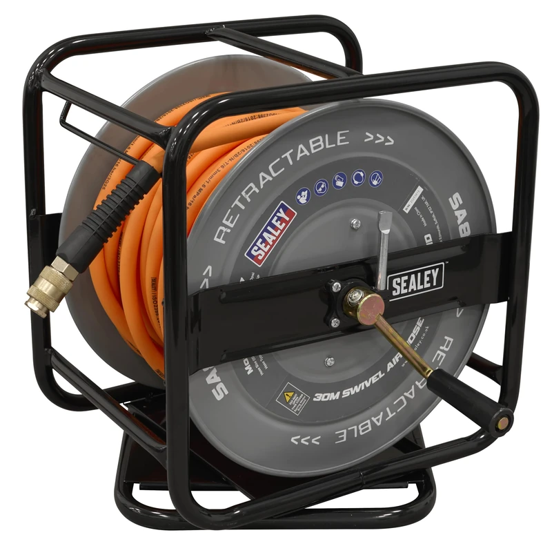 Sealey Swivel Air Hose Reel, 30m, 6mm ID - SA827