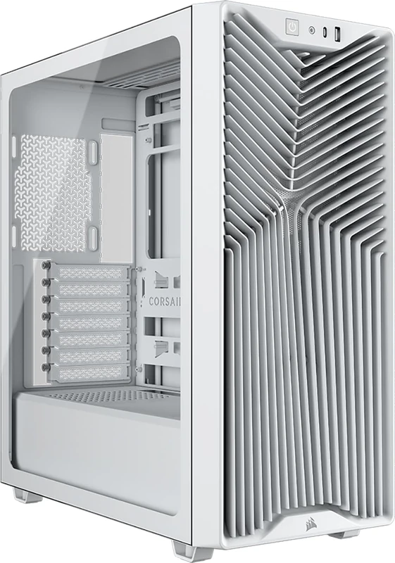 CORSAIR 3200D RS Mid-Tower PC Case – 3x RS120 PWM Fans Included, GPU Anti-Sag Stabilisation Arm, ASUS BTF, MSI Project Zero, Gigabyte Project Stealth – White