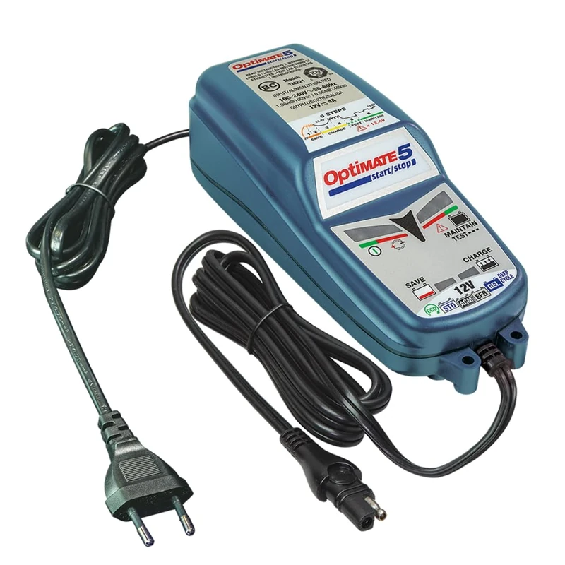 Optimate 5 Start/Stop 12V 4A Automatic Battery Charger and Trickle Charger for AGM, Gel, EFB & STD Batteries, 7 Levels, Start from 0.5V - Image 1