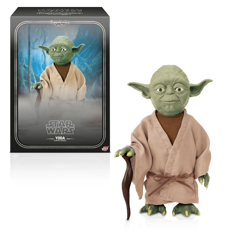 WOW! Stuff Star Wars Yoda Puppetronic by RealFX | Interactive Animatronic Puppet | Over 120+ Sounds & Actions | Realistic Skin, Moving Eyes, Mouth, Ears & Head | Premium Jedi Robes | For fans ages 8+ - Image 1