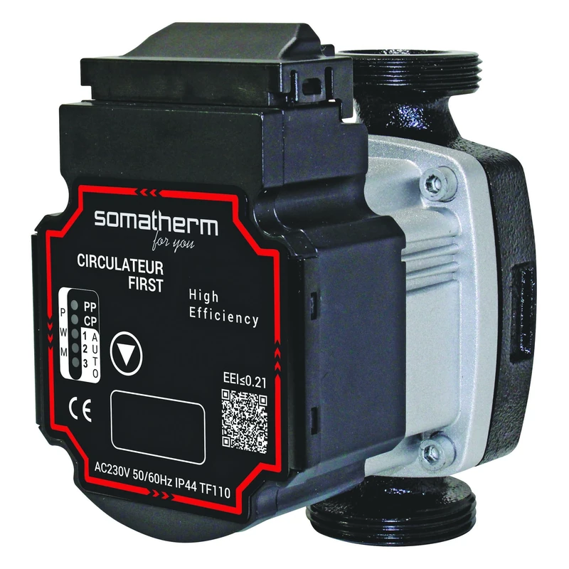 SOMATHERM for You - Automatic Heating Circulator 25-60/180 - Auto Adapt Programme - PWM Plug and Cable Included - Universal Interchangeability - for Home Heating