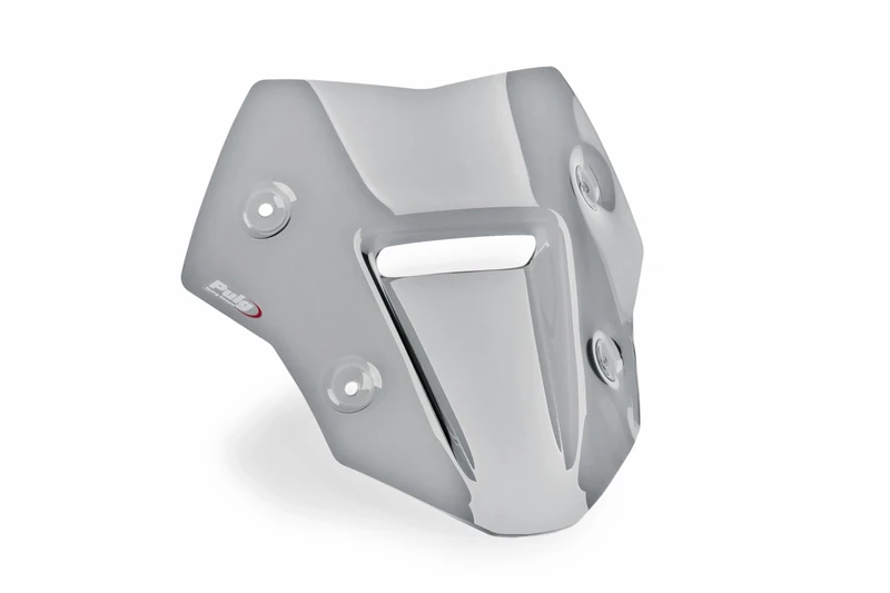 Puig 22572H Smoked Cúpula Sport compact aerodynamic windscreen made in high impact PMMA designed to improve wind protection, riding comfort and sporty appearance on the motorcycle
