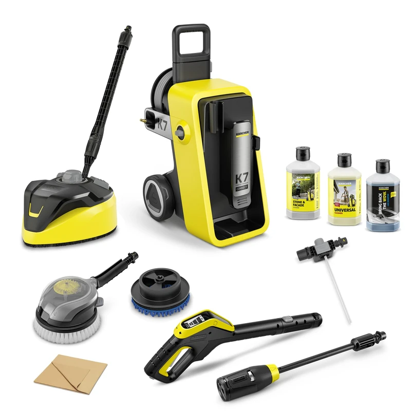Kärcher K 7 Comfort Premium Connect Car & Home Pressure Washer, Pressure: 180 Bar, Flow Rate: 600 l/h, Area: 60 m²/h, High Pressure Hose, Hose Drum, App Control, Car & Home Kit