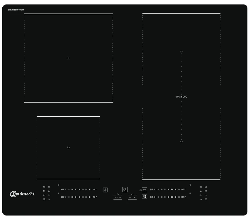 Bauknecht BS 3560B CPNE Induction Hob 4 Heating Elements 60 cm CleanProtect MyMenu Direct Access Black - Image 1