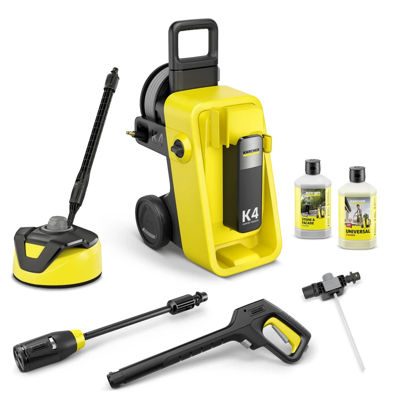 Kärcher Pressure Washer K 4 Comfort Premium Home, pressure: max. 130 bar, flow: 420 l/h, area: 30 m²/h, weight: 17 kg, Extra Flexible High Pressure Hose, Hose Reel, 4-in-1 Multi Jet, Home Kit