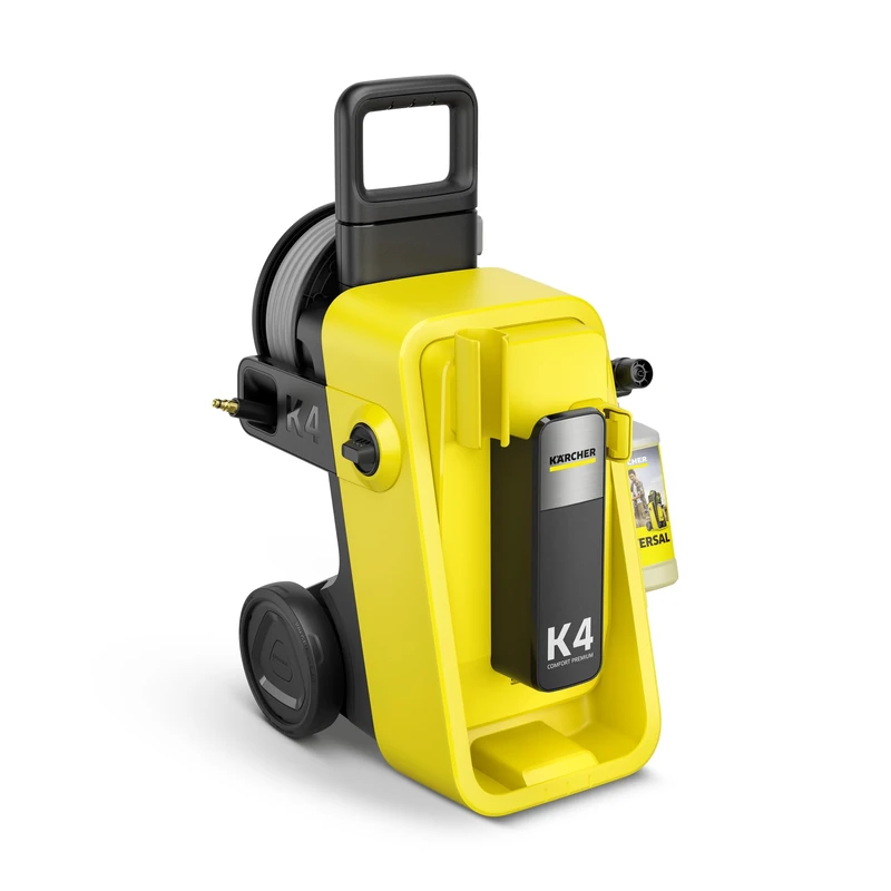 Kärcher pressure washer K 4 Comfort Premium, pressure: max. 130 bar, flow: 420 l/h, area: 30 m²/h, weight: 17 kg, extra flexible high pressure hose, hose reel, 4-in-1 Multi Jet