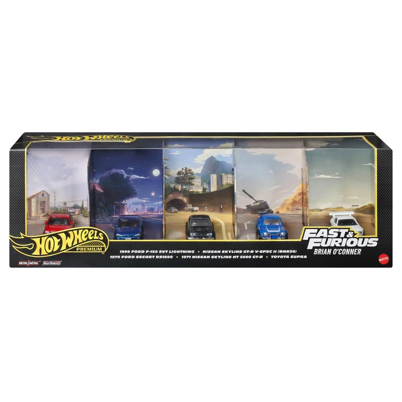 Hot Wheels Premium Fast & Furious Bundle of 5 Die-Cast Cars