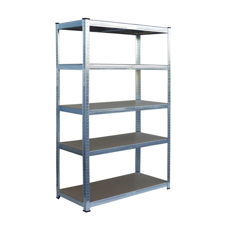 Relaxdays Heavy-Duty Steel Shelving Unit, 5 Shelves, 180x100x30 cm, Up to 875 kg, Silver for Cellar & Garage