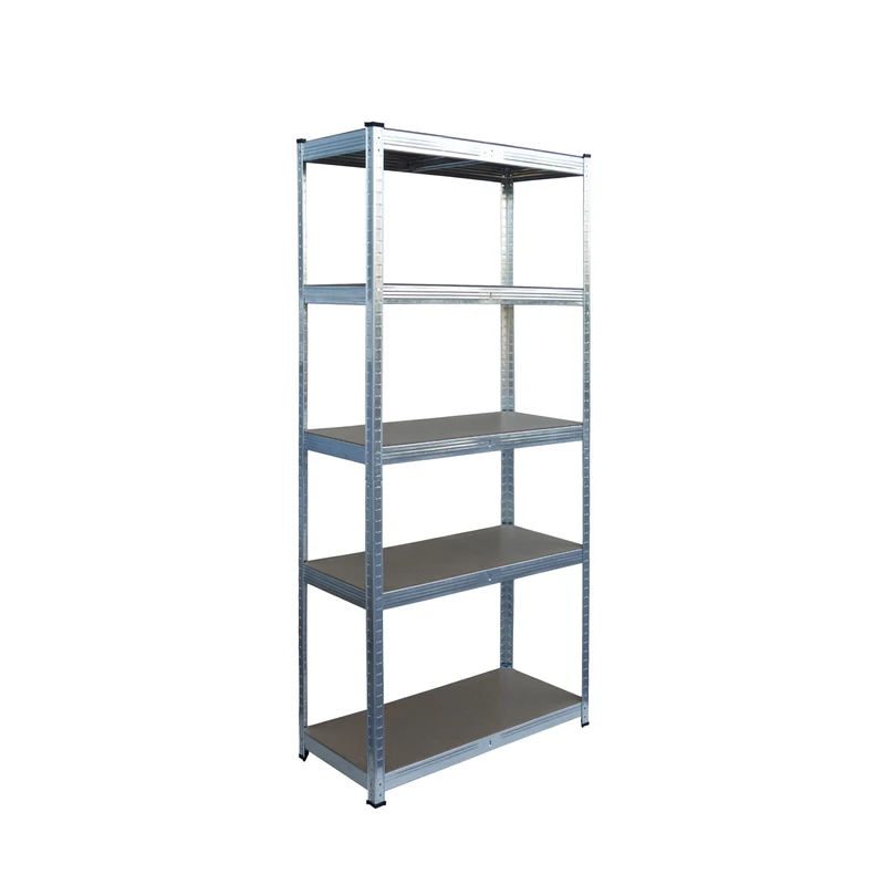 Relaxdays Heavy-Duty 5-Tier Steel Shelving, 150 x 75 x 30 cm, up to 875 kg, Silver