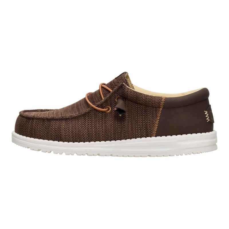 HEYDUDE - Men's Wally Funk Craft Mesh Brown - Slip-On Shoes - Loafer Style - 10 UK