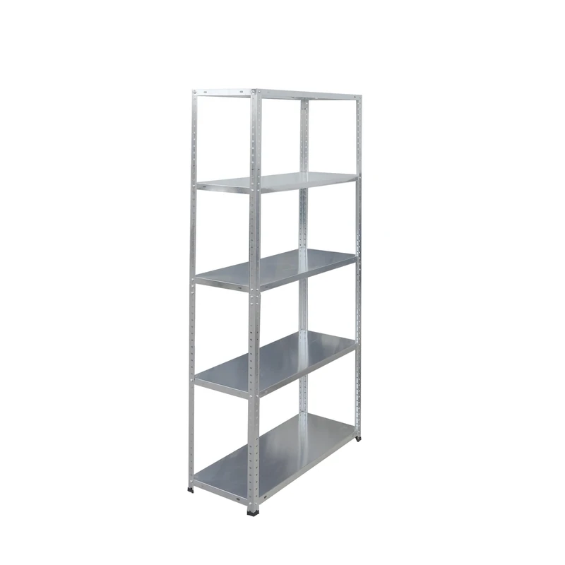 Relaxdays Steel Shelving Unit, 5 Shelves, 150x75x30 cm, 200 kg, Heavy-Duty, Silver