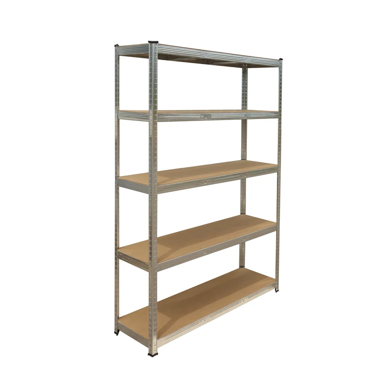 Relaxdays Heavy-Duty Steel Shelving, 5 Shelves, 875 kg Load, 50x120x200 cm, Silver for Basement & Garage