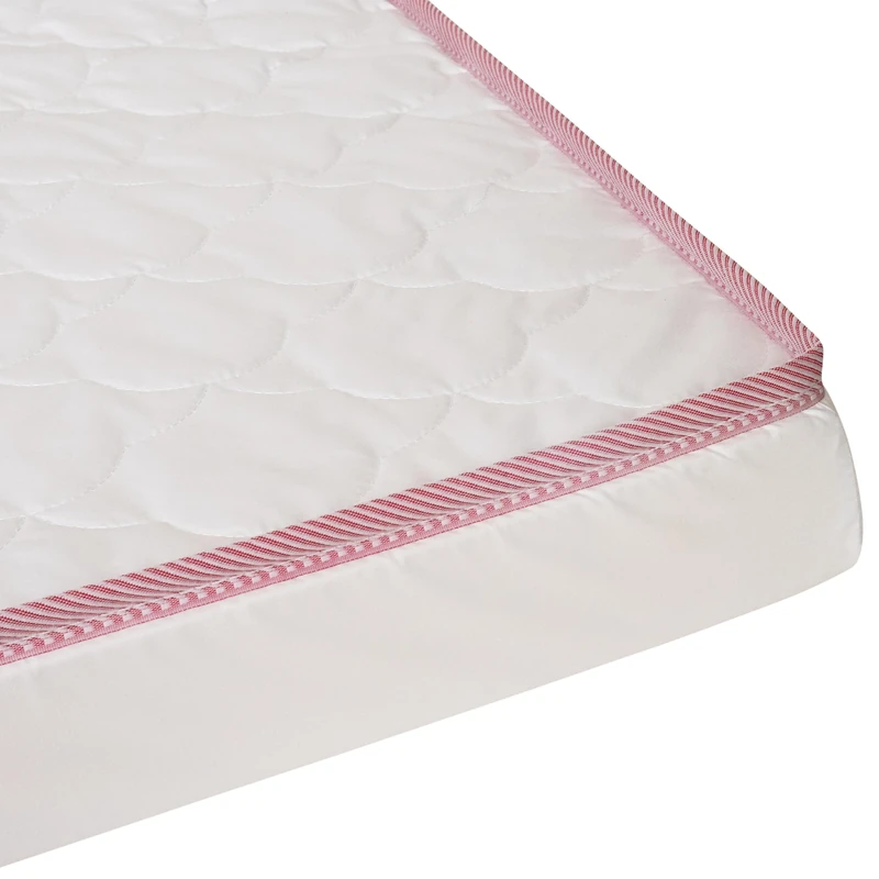 Babysom - Baby/Child Mattress - 70 x 140 cm - Reversible Summer/Winter - Breathable Summer Side & Padded Winter Side - Thickness 10 cm - No Chemical Treatment - Oeko-Tex Certified - Red Strap - Image 1