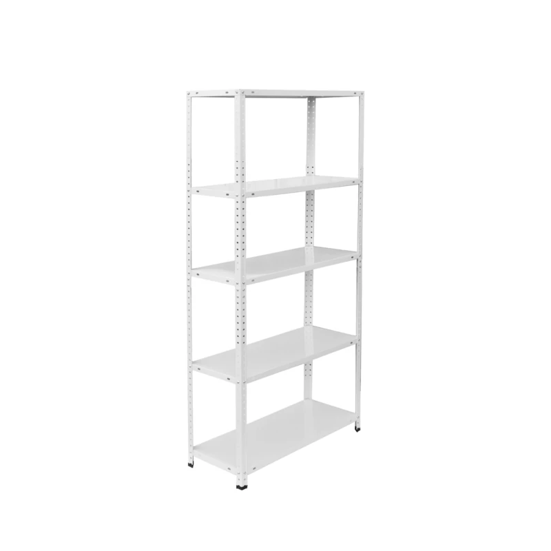 Relaxdays Steel Shelving Unit, Heavy-Duty, 5 Shelves, 150x75x30 cm, White for Cellar, Garage & Workshop