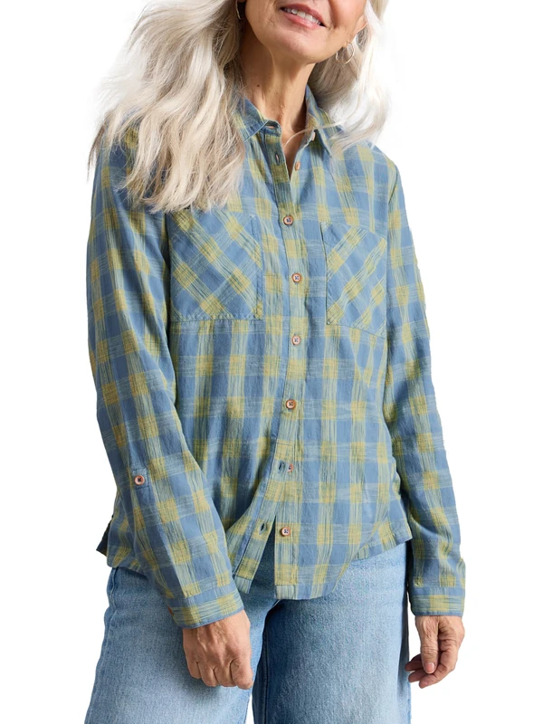 White Stuff Sophie Women's Shirt, Blue Mlt, 14 - Image 1