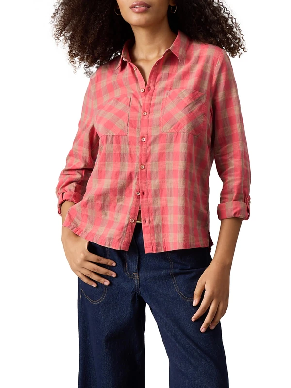 White Stuff Sophie Women's Shirt, Pink Mlt, 16 - Image 1