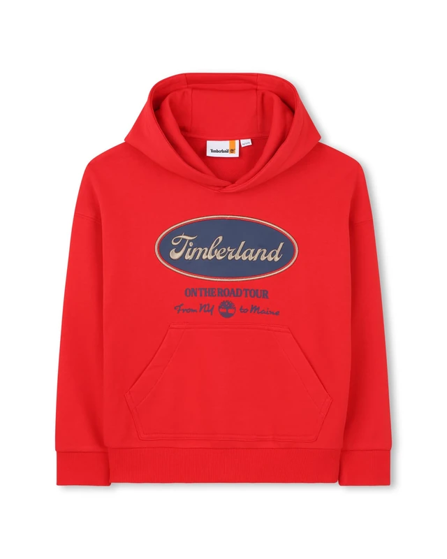 Timberland Hooded Sweatshirt Boy's, Red, 5 Years