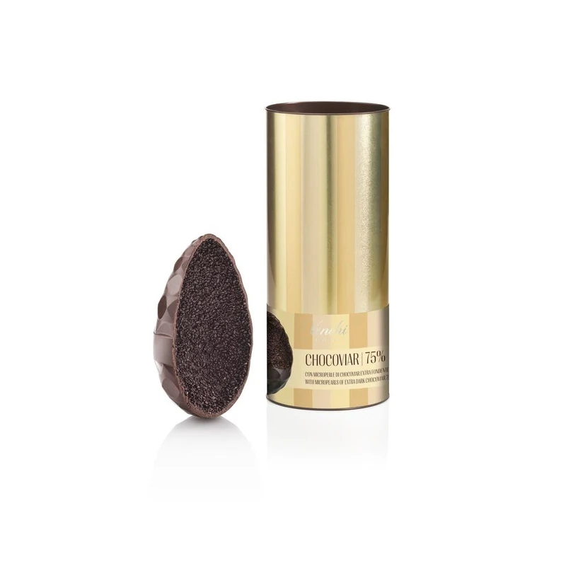 Venchi - Chocoviar 75% Chocolate Egg, 350 Gr, Extra Dark Chocolate with Chocoviar Microspheres, No Surprise, Gluten Free, Venchi Easter Collection, Gift Idea - Image 1
