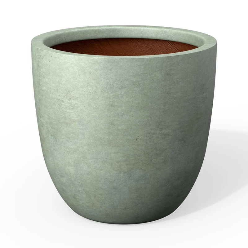 Kante Mint Green Concrete Planter 18" Dia All-Weather Round Large Pot