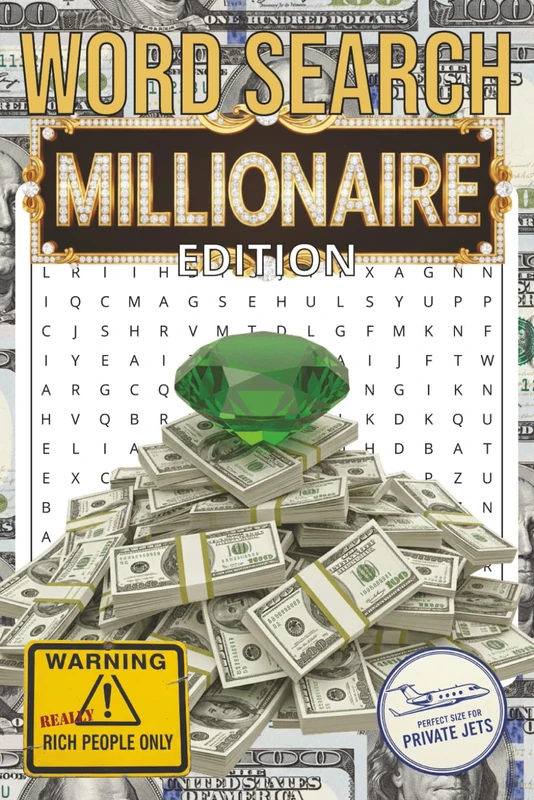 Word Search Millionaire Edition: 56 Exclusive Word Search Puzzles with 336 Wealth-Inspired Words, Crafted on Premium Color Paper - Image 1