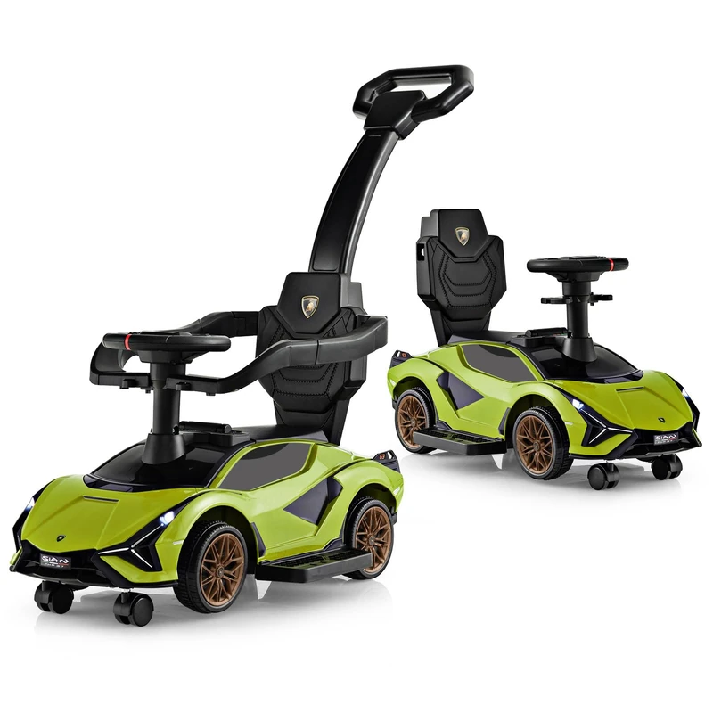 GYMAX 3 in 1 Kids Ride on Push Car (Green)