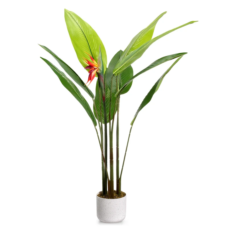 GarveeLife Artificial Plant, 110/115/120/145 cm Artificial Indoor Plant in Pot, Artificial Plants Fake Plant for Home, Office, Garden, Balcony, Gift - Image 1