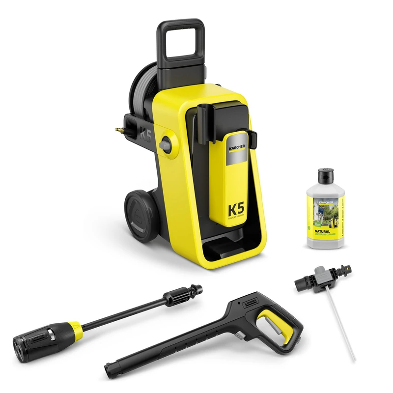 Kärcher high-pressure washer K 5 Comfort Premium, pressure: 145 bar, flow rate: 500 l/h, coverage: 40 m²/h, extra flexible high-pressure hose, hose reel, 4-in-1 Multi Jet