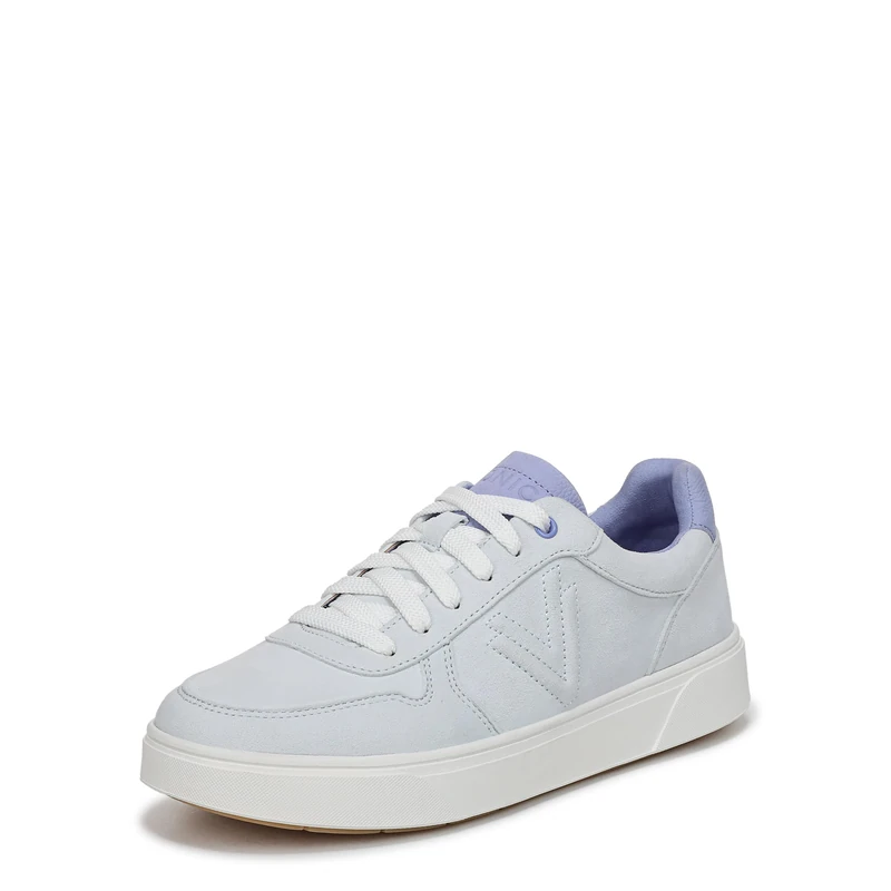 Vionic Women's Robin Lace-Up Trainers, Ice Blue Suede, Wide Fit, UK 6