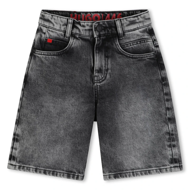 HUGO Denim Shorts Boy's, Black, 8 Years