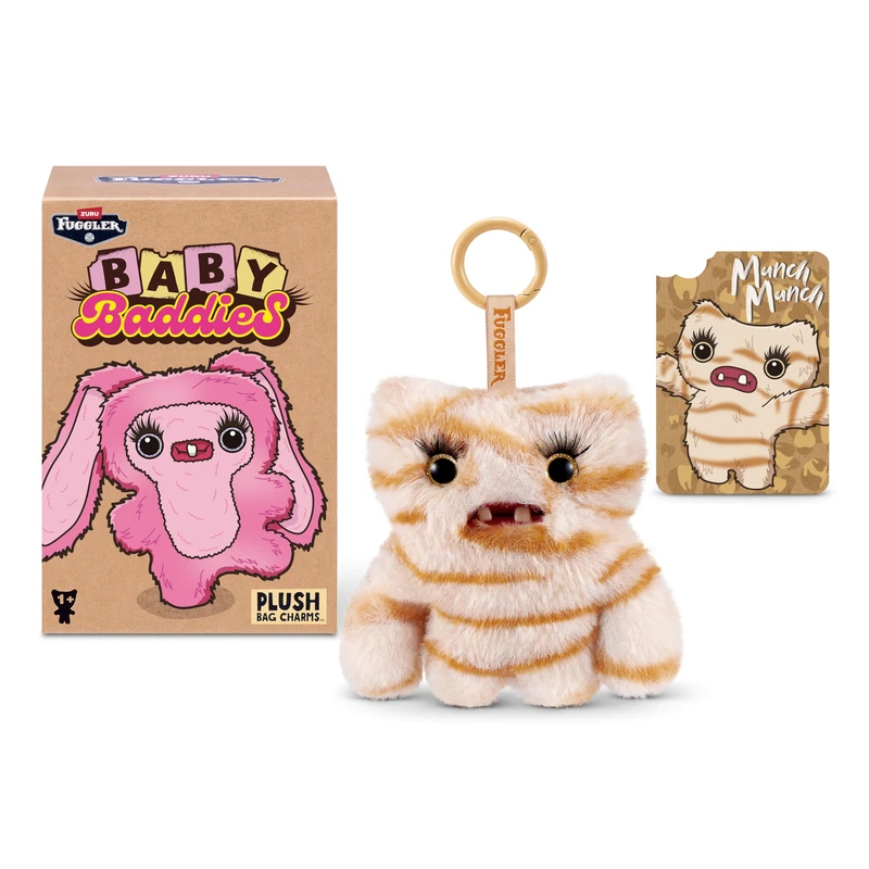 Fuggler Baby Baddies Fugg 5 Inch Plush Collectible Toy (6 PACK) by ZURU Featuring Funny Ugly Monster Design with Fierce Attitude, Bold Details, and Clip-On Size Perfect for Fans and Collectors