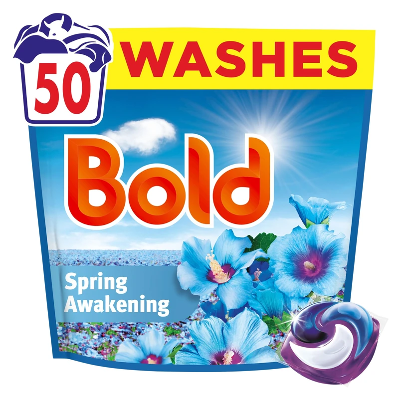 Bold Spring Awakening PODS® Washing Liquid Laundry Detergent Capsules 3 x 50 Washes, 3 x 50ct, Outdoor Freshness That Lasts And Lasts, With Built-In Lenor Softener