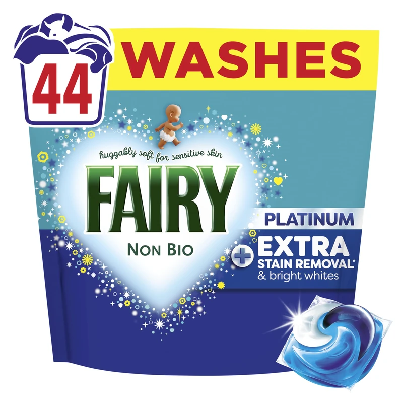 Fairy Non Bio Platinum Stain Remover Pods - 132 Count