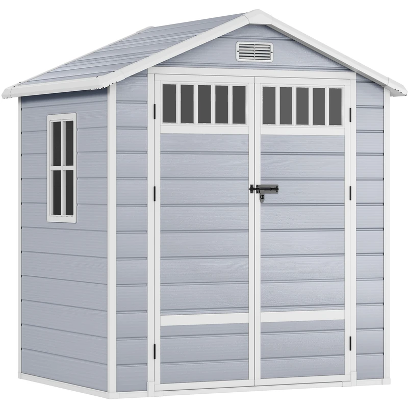 YITAHOME 6x4.4FT Resin Garden Shed - Outdoor Storage