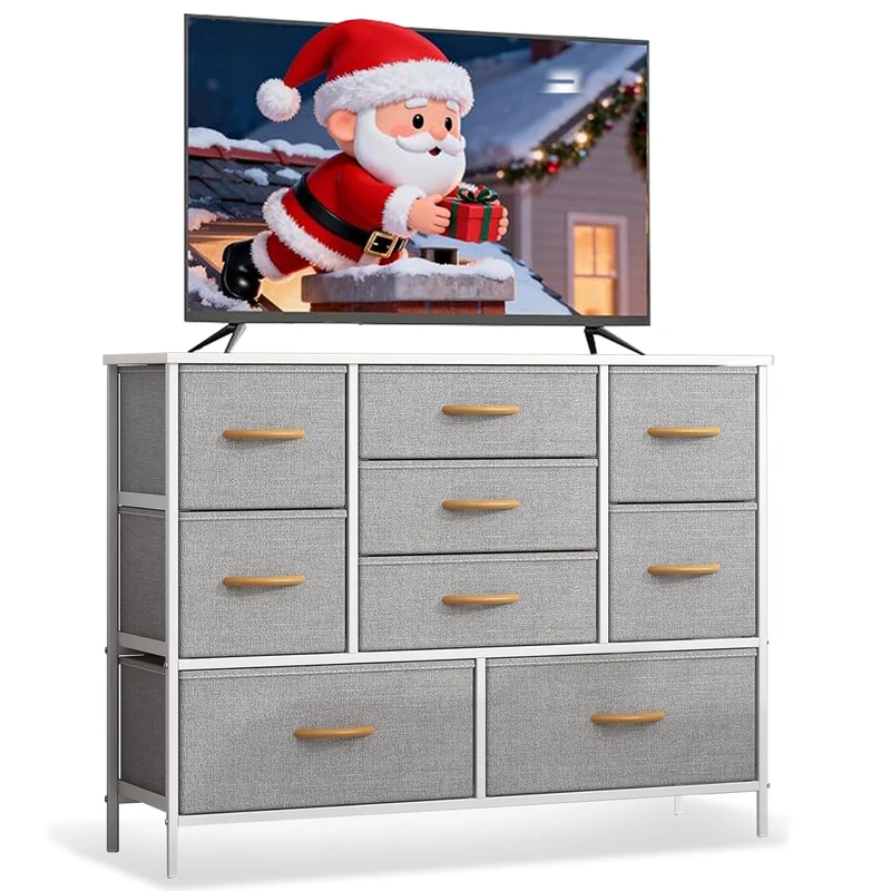 Feonase 9 Drawer Chest of Drawers - Large Fabric Dresser