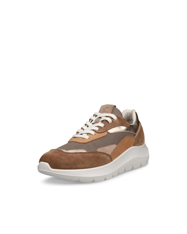 ECCO Women's Valerie Trainers, Multicoloured, Camel, 42