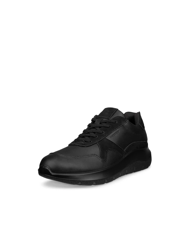 ECCO Womens Valerie Waterproof Leather Trainers - Black/Black - UK 7.5