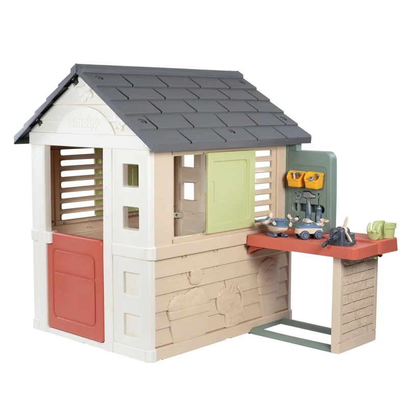 SMOBY LIFE NATURE PLAYHOUSE Plus WORKSHOP