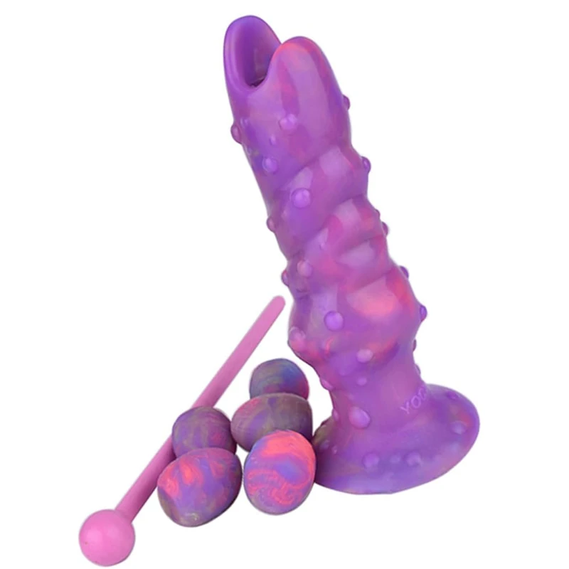 BeHorny Dildo Sex Toy, Ovipositor Liquid Silicone Fantasy Dildo with Suction Cup