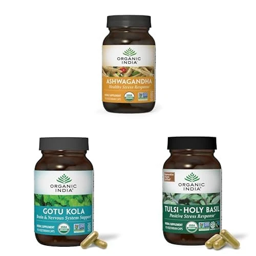 ORGANIC INDIA Mind-Body Balance Bundle - Ashwagandha & Brahmi - Image 1