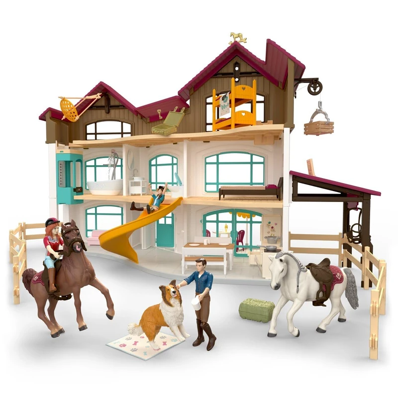 Schleich HORSE CLUB - 157PC Lakeside Villa with Horses, Accessories | 42785