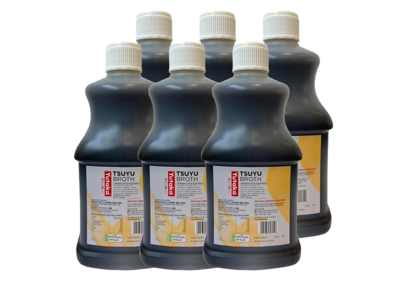 Yutaka Seasoned Soy Sauce - Tsuyu No Moto 2L (Pack of 6) | Authentic Japanese Noodle & Dipping Soup Base | Rich Umami Broth for Udon, Soba, Tempura & Sauces | Vegan