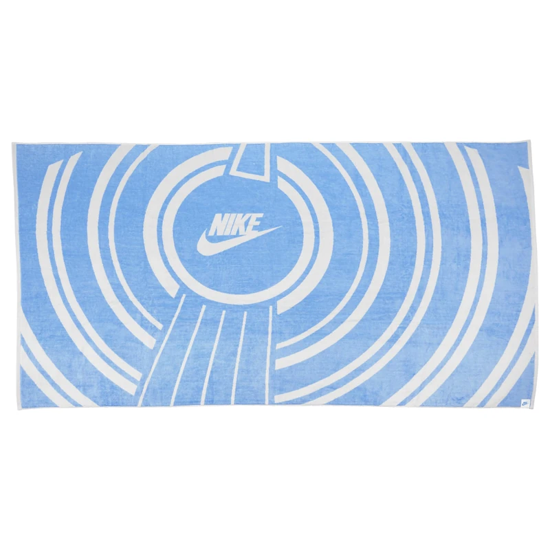 Nike Oversized Beach Towel Retro Beach Towel Bath Towel Large, University Blue/White, One Size